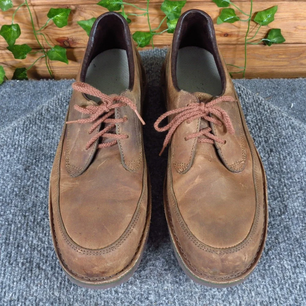 Footonic 455654G4 Mens Moc Toe‎ Oxford Size 10 D Casual Walking Brown Leather